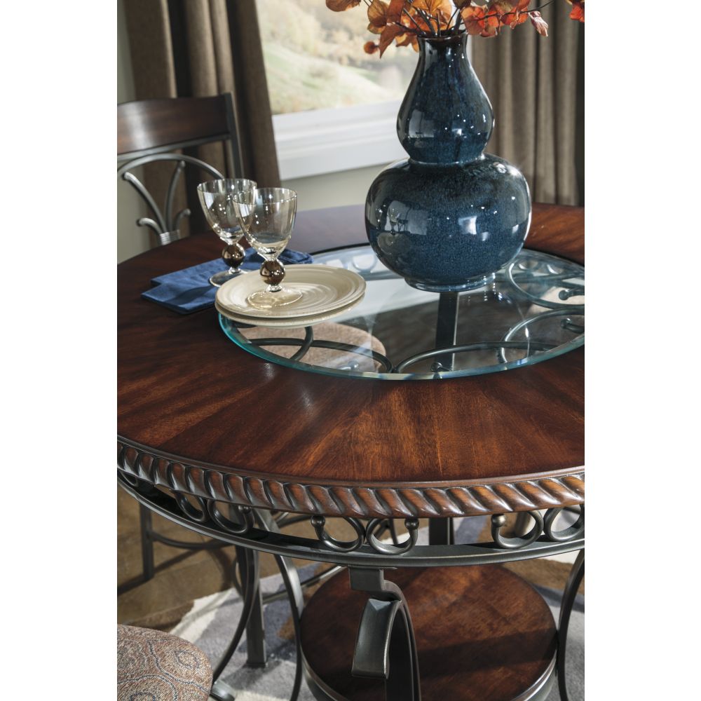 Glambrey Brown Round Counter Height Dining Table