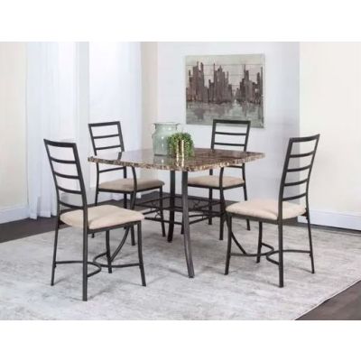 Honey 5 Piece Table with 4 Chiars