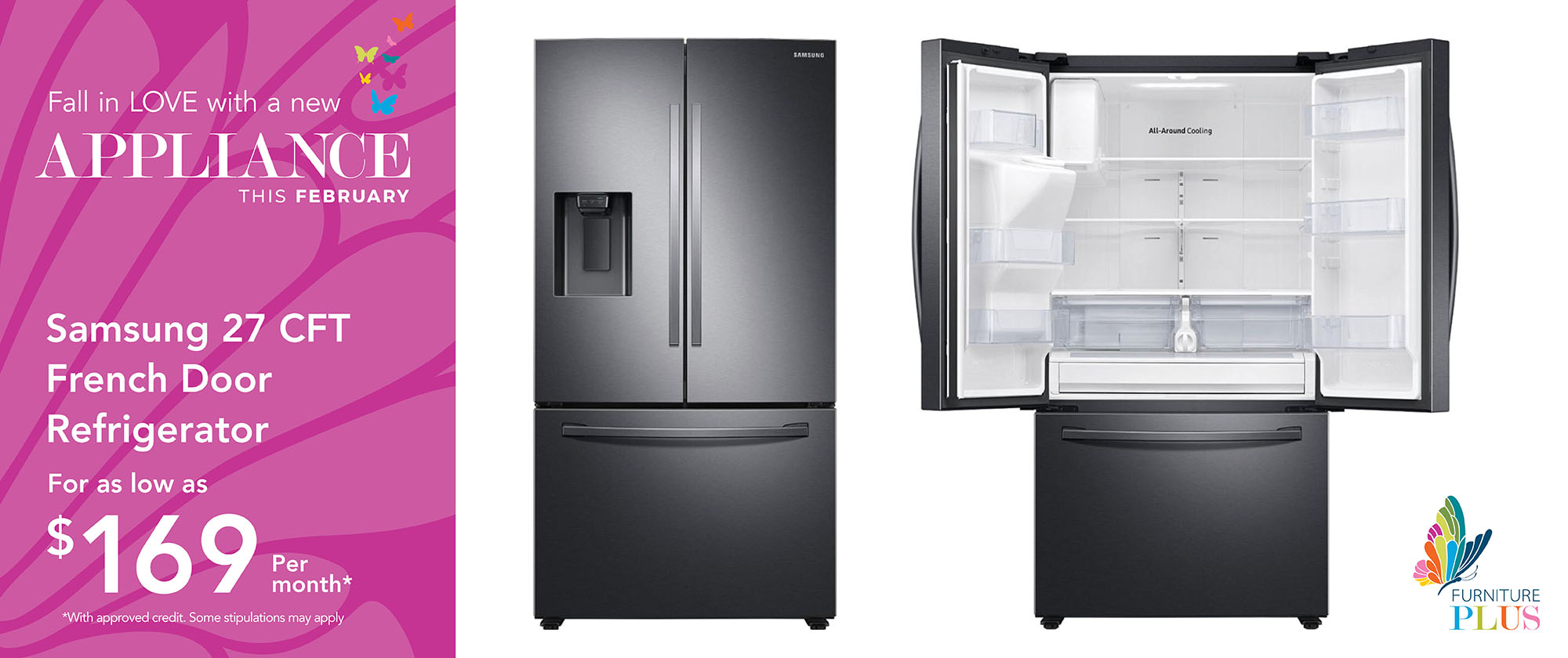 Samsung 27cft Black Stainless Steel French Door Refrigerator